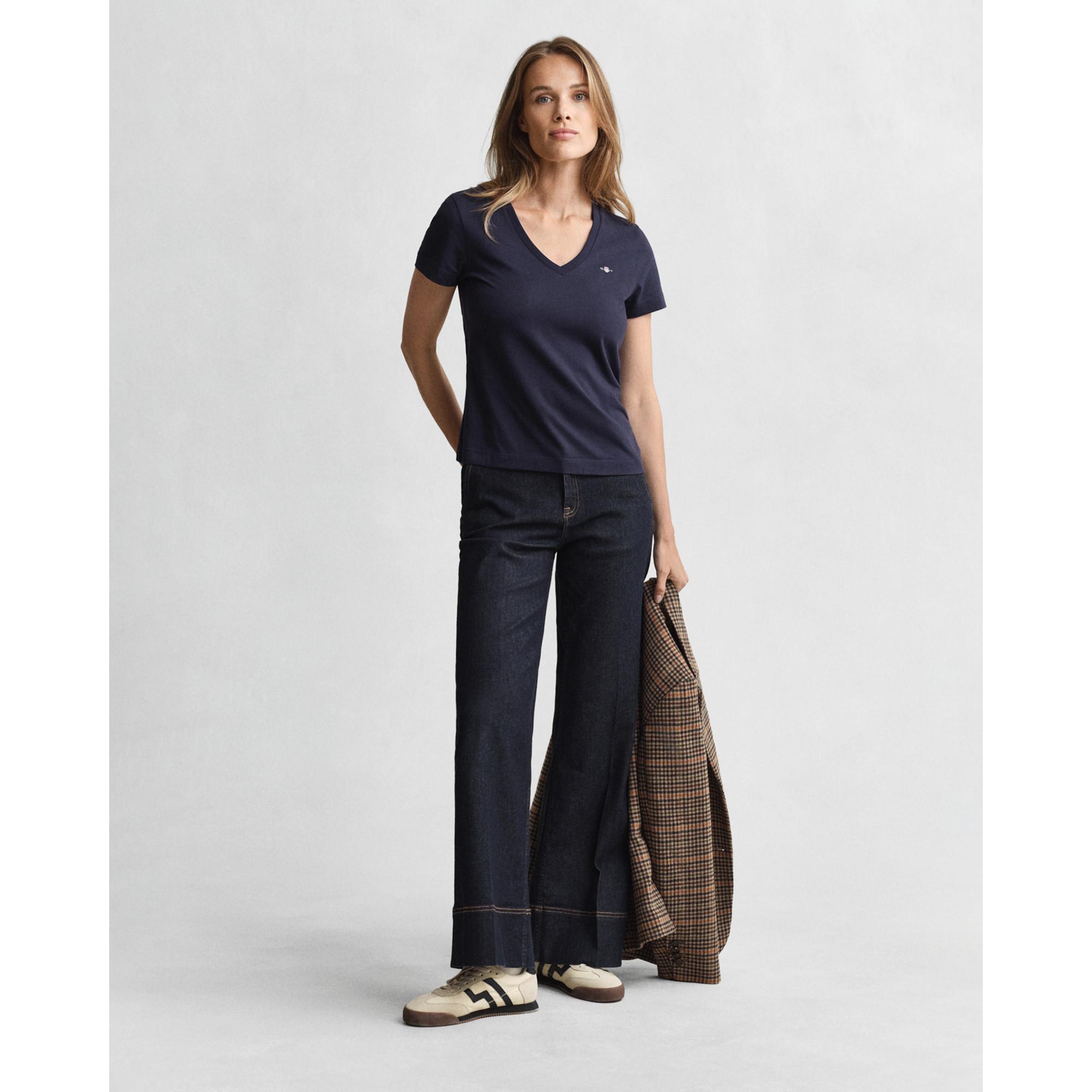 GANT Shield T-shirt Scollo a V  