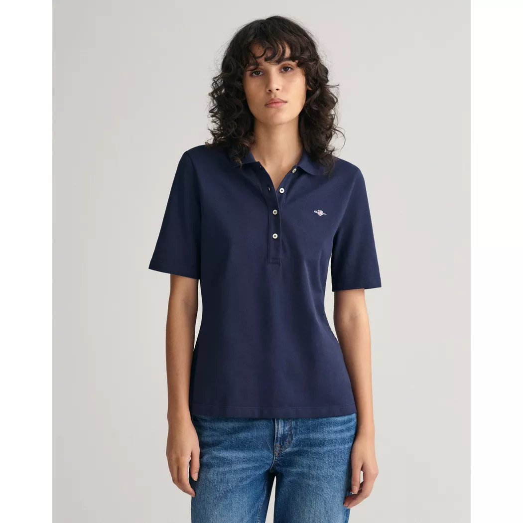 GANT Regular Shield T-Shirt Dam, EVENING BLUE, M 2