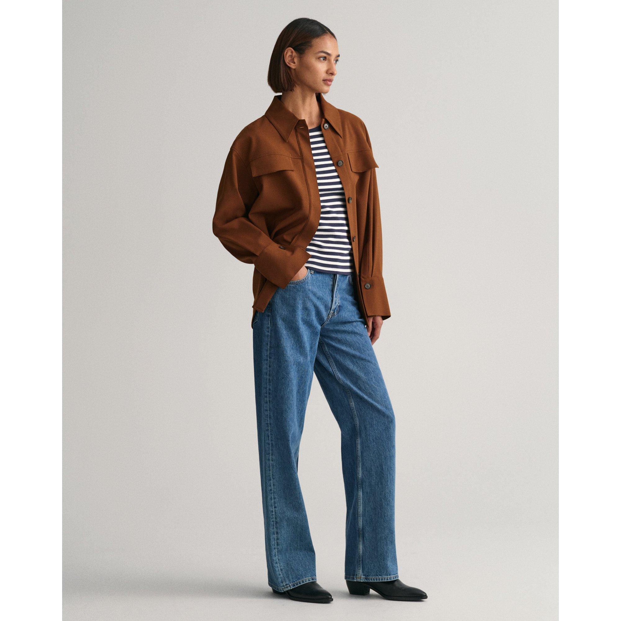 GANT Geripptes Rundhals Slim Fit Top  