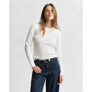 GANT Pull Col Rond Torsadé Coupe Slim  