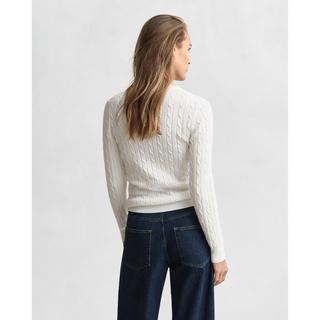 GANT Pull Col Rond Torsadé Coupe Slim  