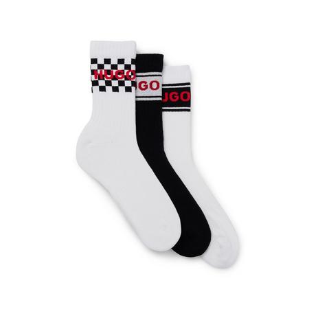 HUGO 3P QS RIB RACE CC Triopack, wadenlange Socken 