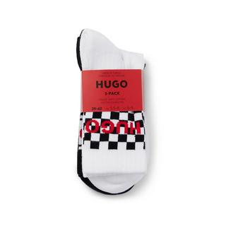 HUGO 3P QS RIB RACE CC Lot de 3 paires de chaussettes, hauteur mollet 