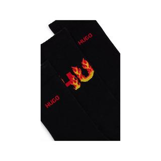 HUGO 3P QS RIB FLAMES Triopack, wadenlange Socken 