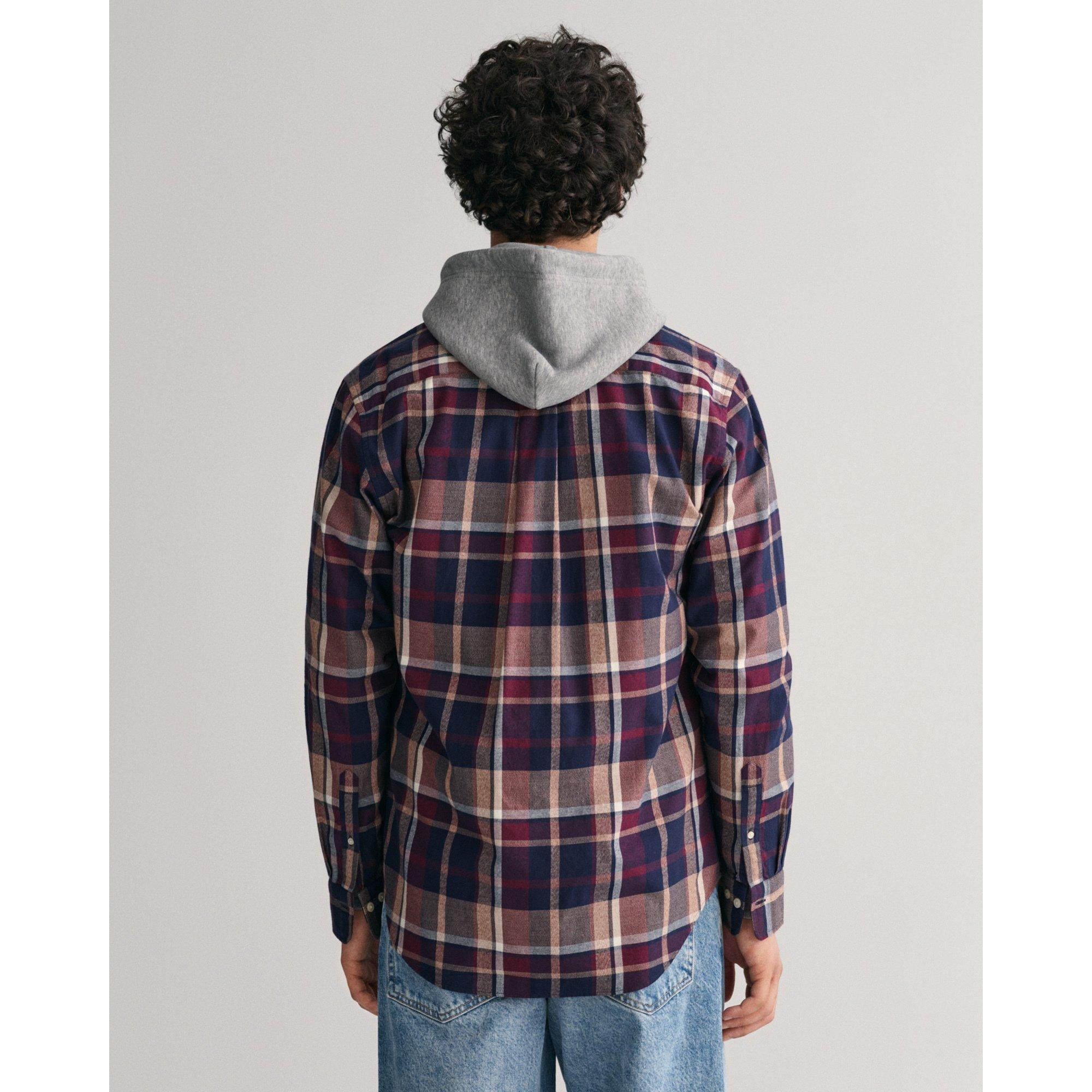 GANT Langarm Flanell Jaspé Karomuster Hemd  