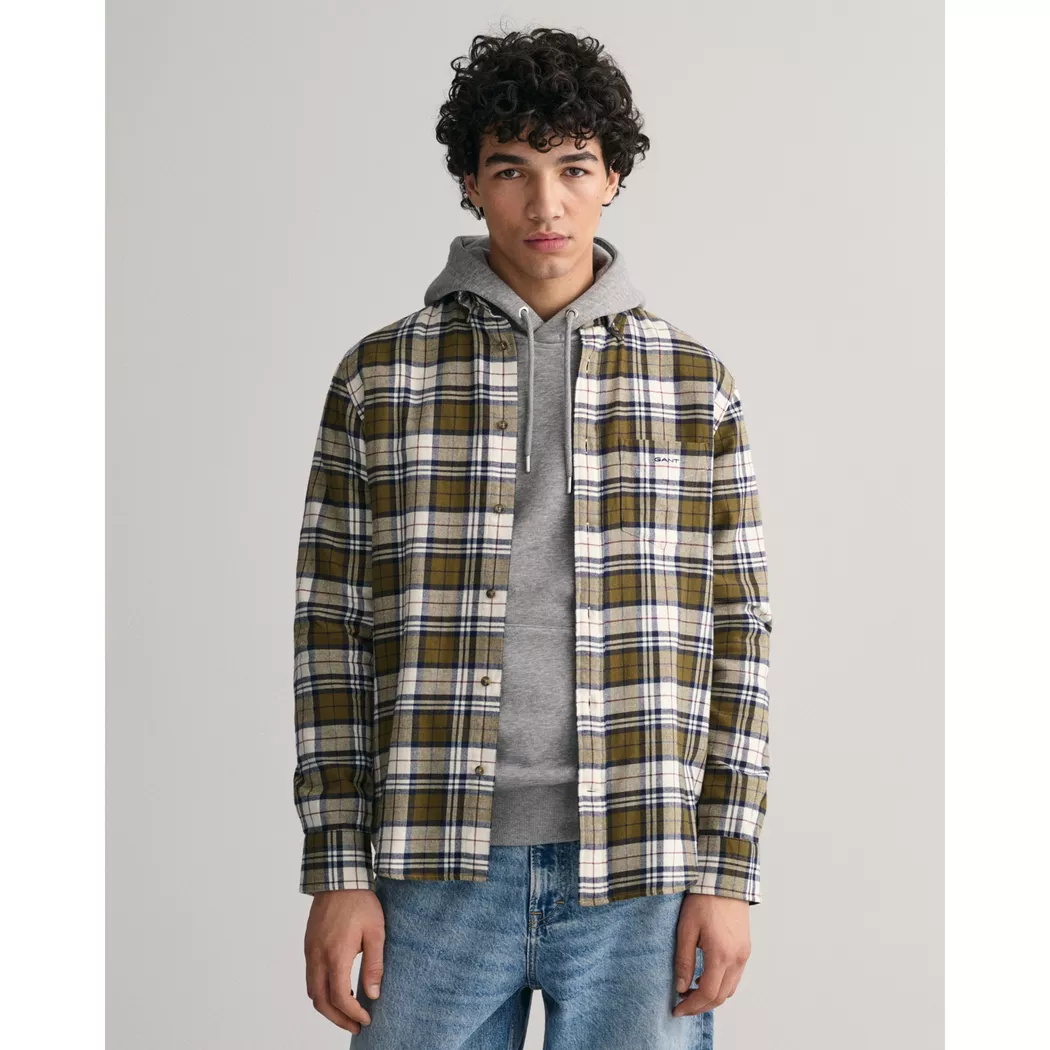 Gant - Hemd, langarm, für Herren, Olivegrün, Größe XXL