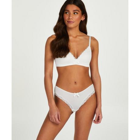 Hunkemöller Brazilian Rippenstoff Spitzenbesatz Slip  