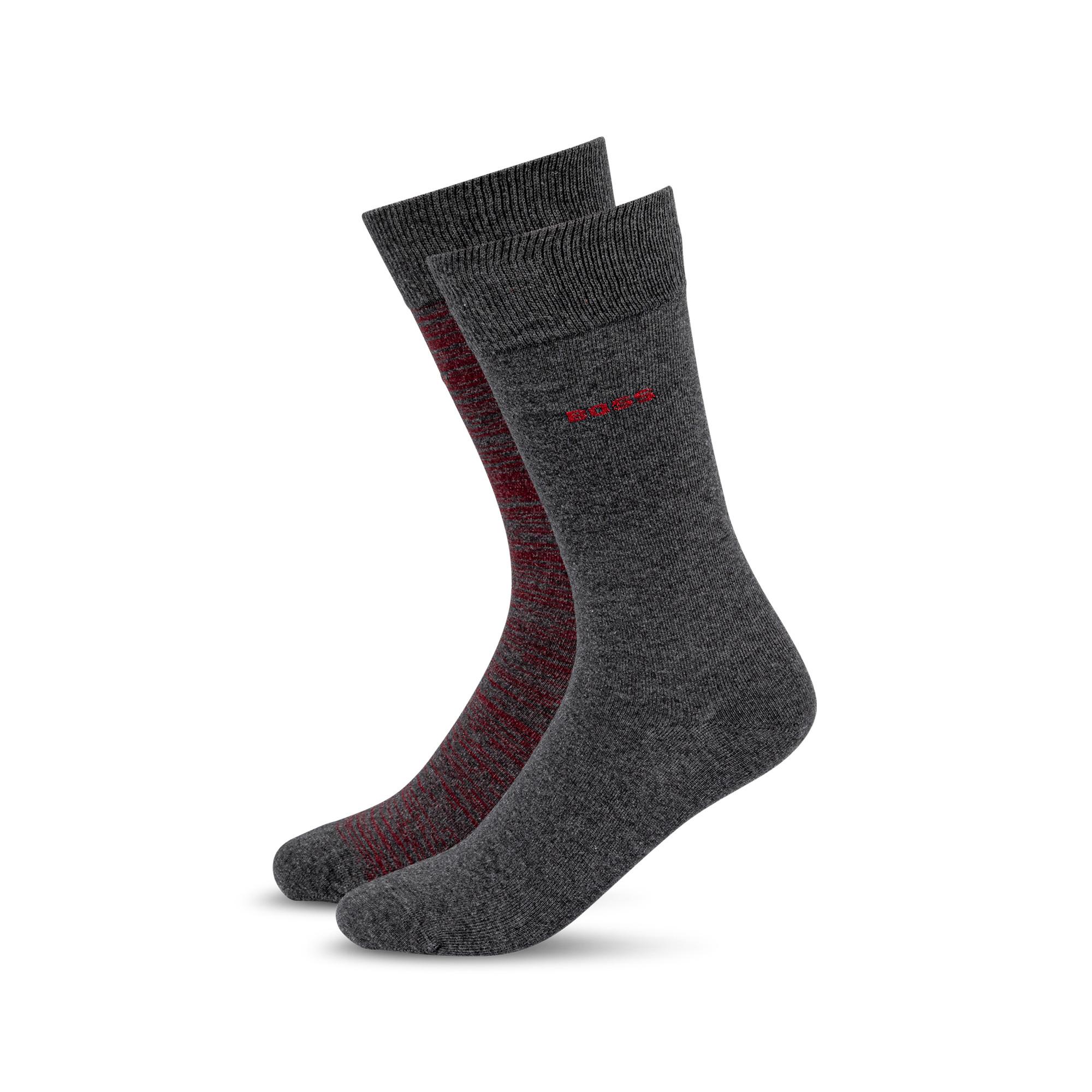 Image of Duopack, Wadenlange Socken Herren Grau 39-42