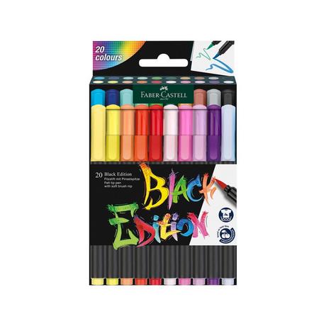 Faber-Castell Jeu de stylos-feutre Black Edition 