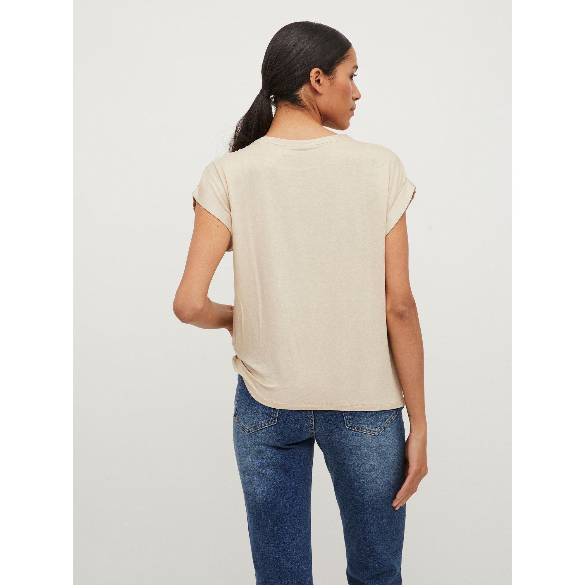 VILA Viellette T-Shirt Effetto Satin  