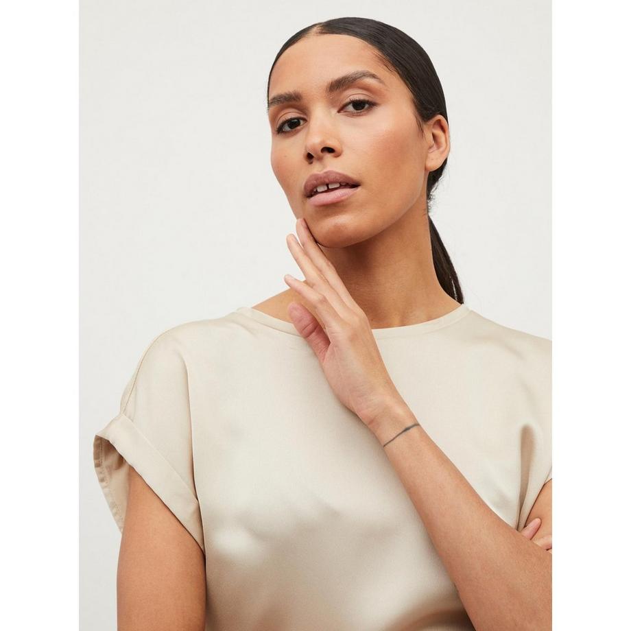 VILA Viellette T-Shirt Effetto Satin  
