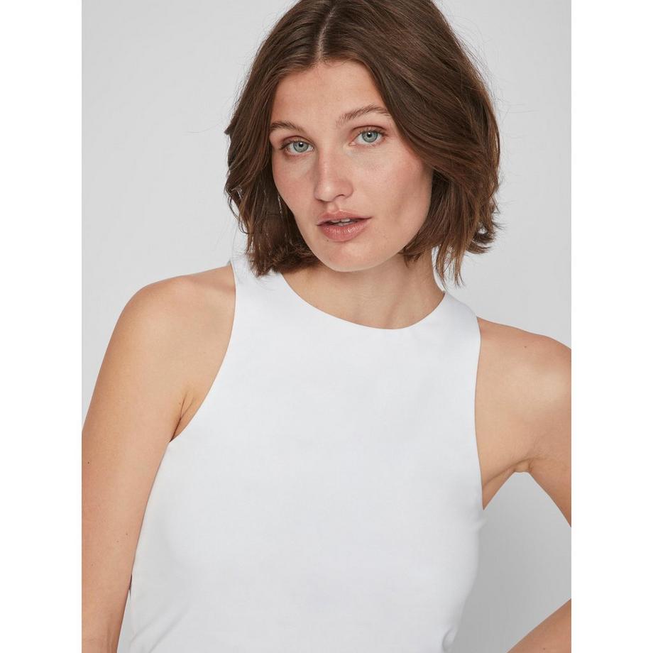 VILA Top Sans Manches Col Rond Nervuré  