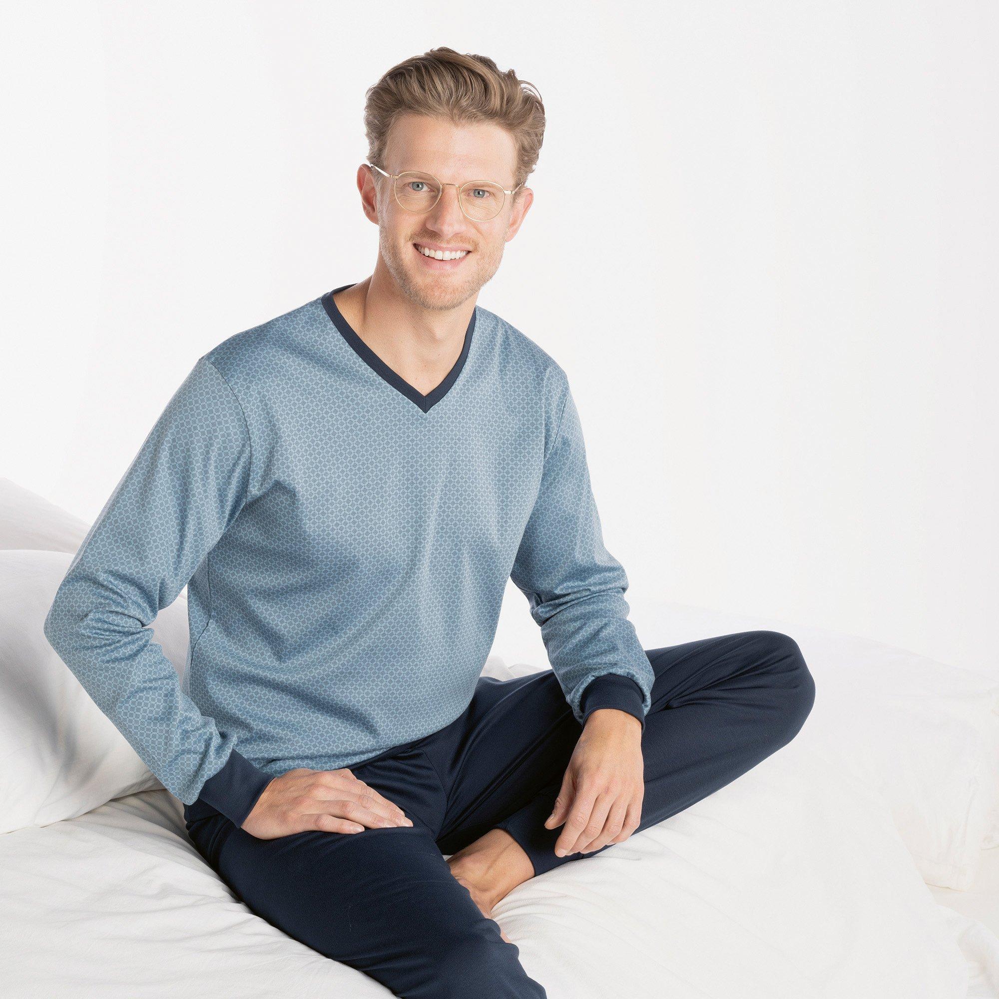 Image of Pyjama Herren Saphirblau M