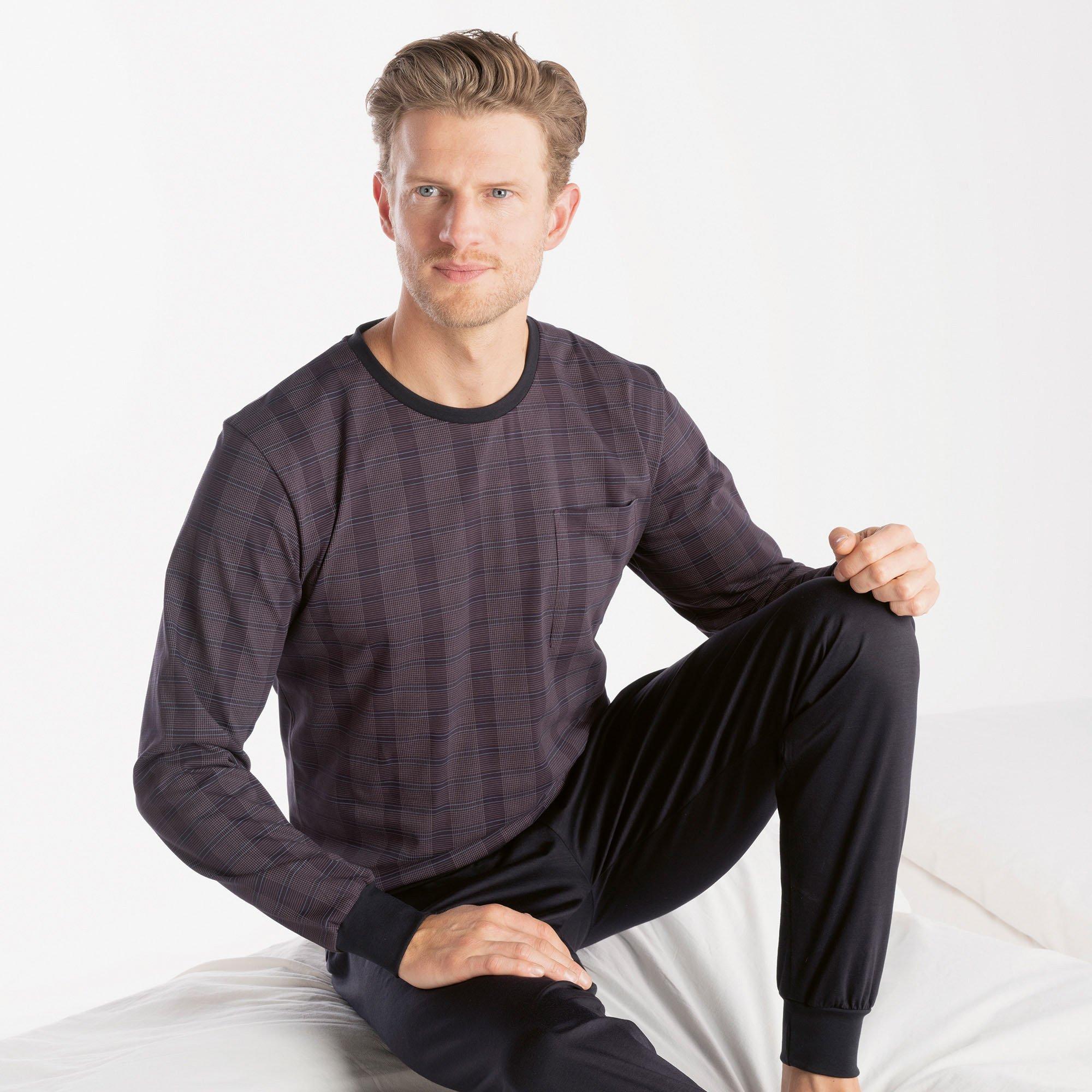 Image of Pyjama Herren Aubergine XL