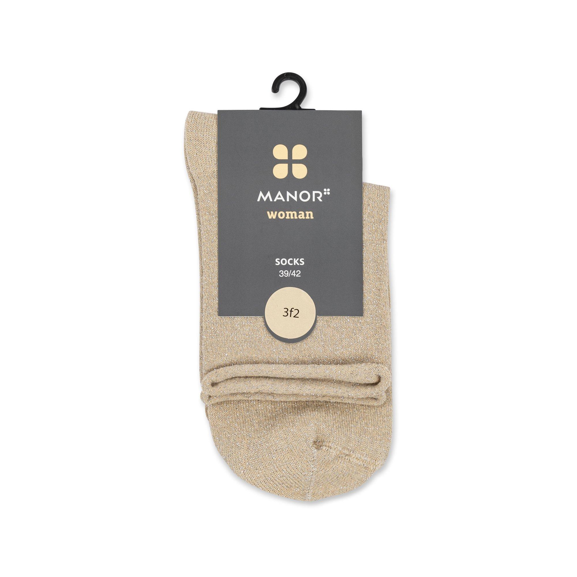 Manor Woman Roll Up Lurex  Chaussettes 