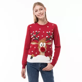 Manor Woman UGLY SWEATER Pullover, Rundhals, langarm 