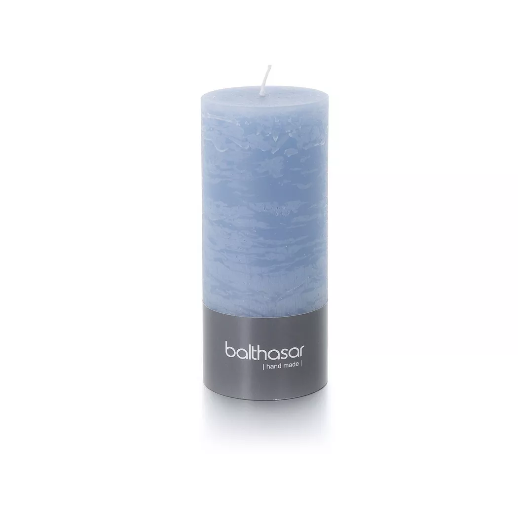 Balthasar - Zylinderkerze, 60X140MM, Blau Denim