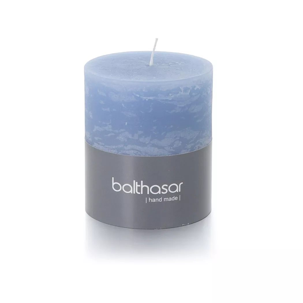 Balthasar - Zylinderkerze, 70X80MM, Blau Denim
