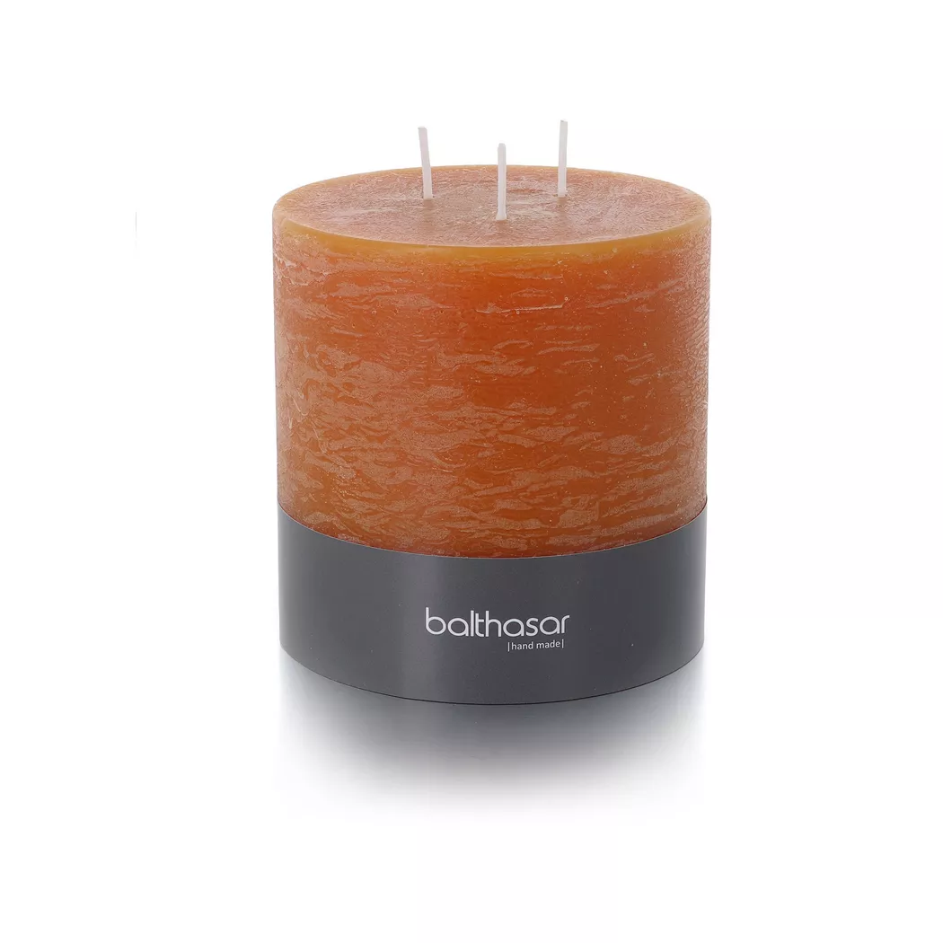 Balthasar - Zylinderkerze 3-Docht, 120X120MM, Orange