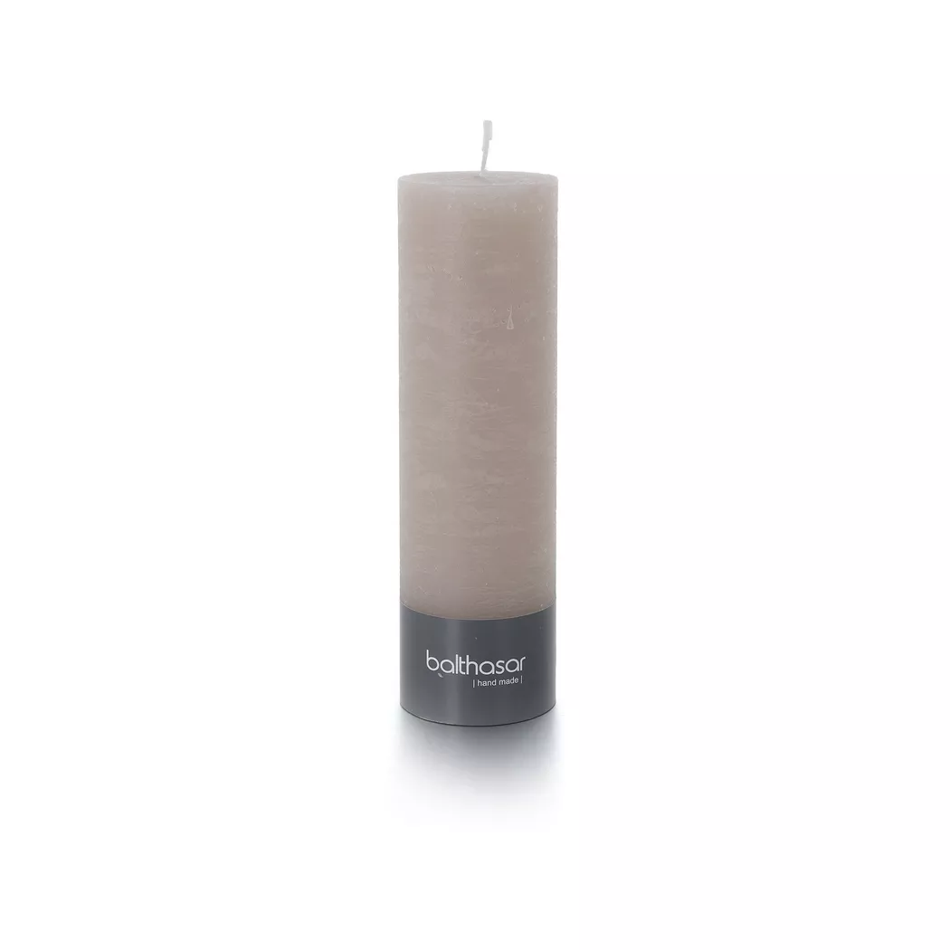 Balthasar - Zylinderkerze, 60X200MM, Taupe