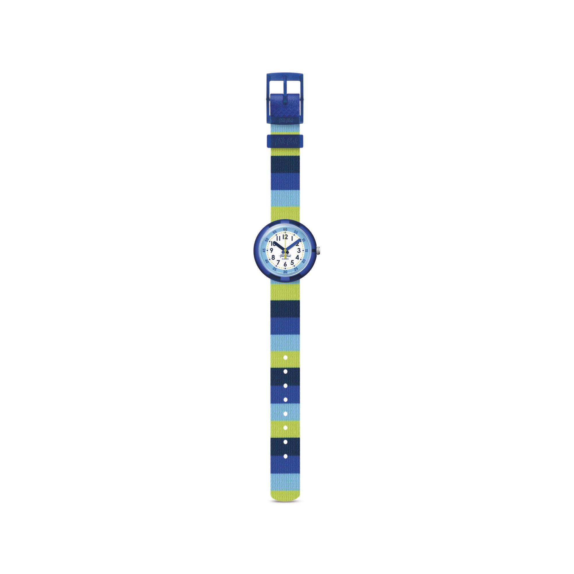 flik-flak STRIPY BLUE Horloge analogique 