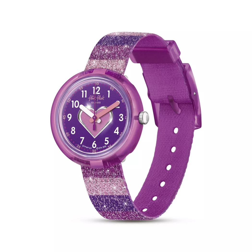 flik-flak - Analoguhr, Stripy Glitter, 31mm, Multicolor