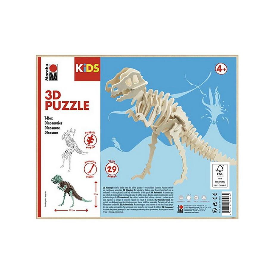 Marabu KiDS Dinosauro T-Rex Puzzle 3D 