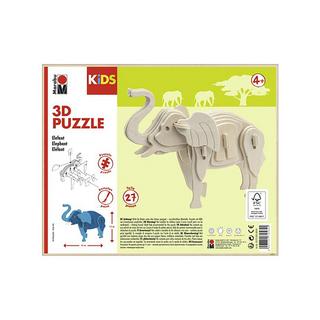 Marabu KiDS Éléphant Puzzle 3D 