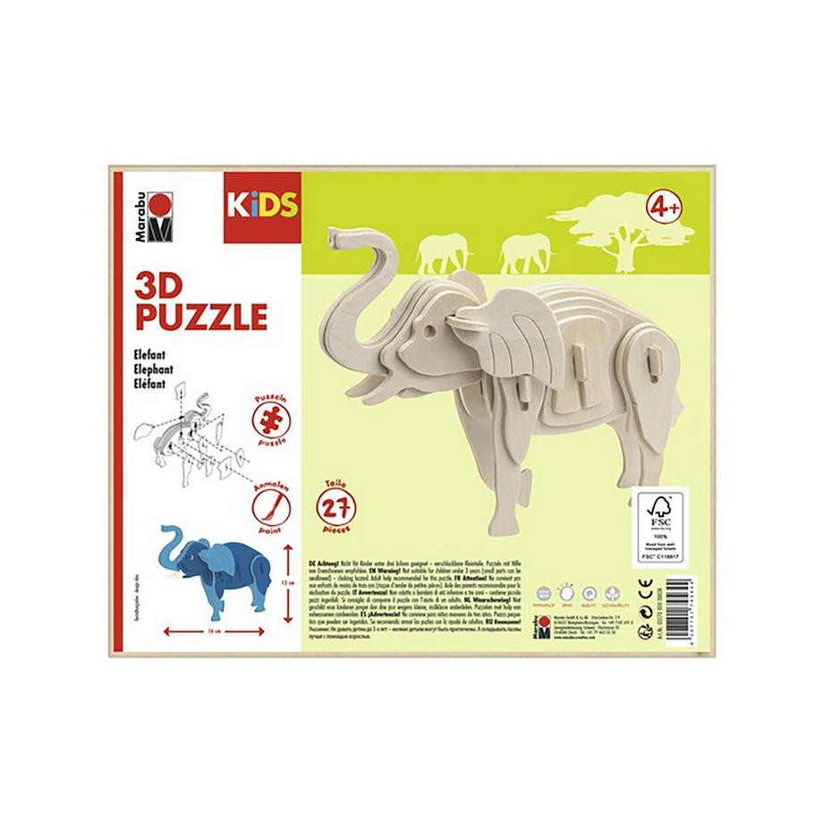 Marabu KiDS Elefant 3D Puzzle 