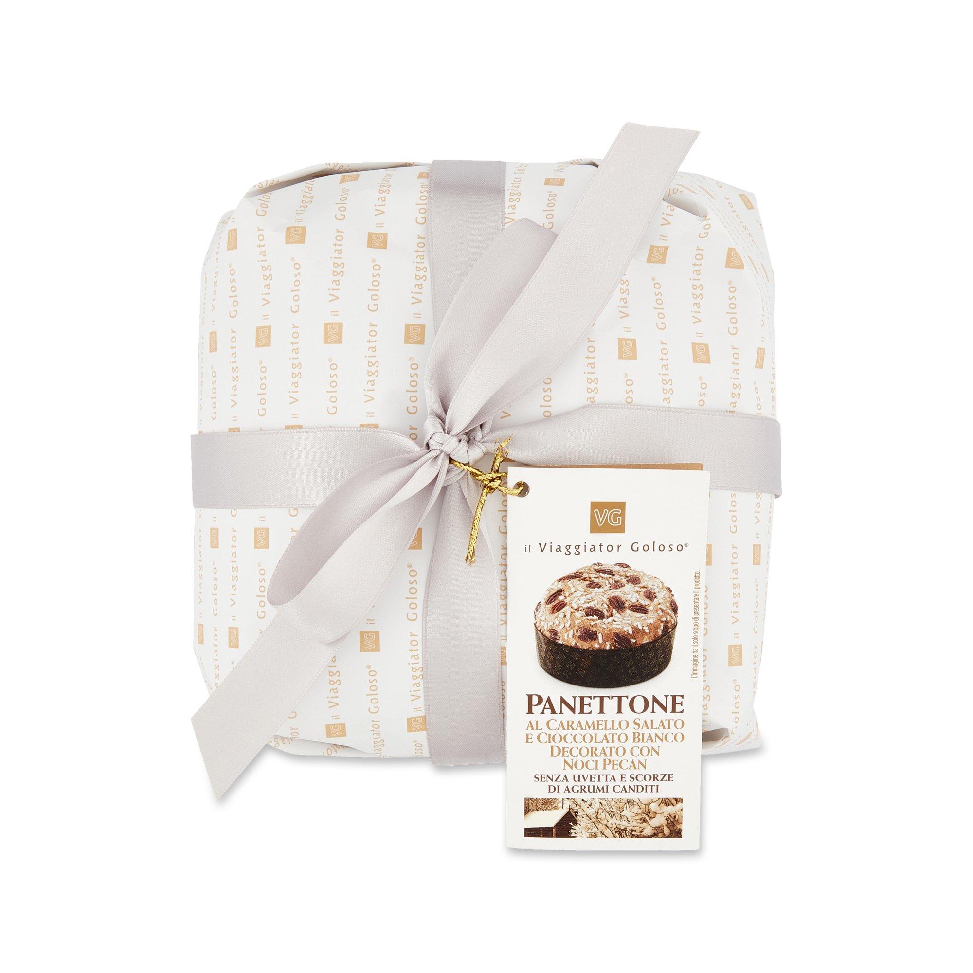 il Viaggiator Goloso XMAS Panettone mit gesalzenem Karamell, weisser Schokolade und Pekanüssen 