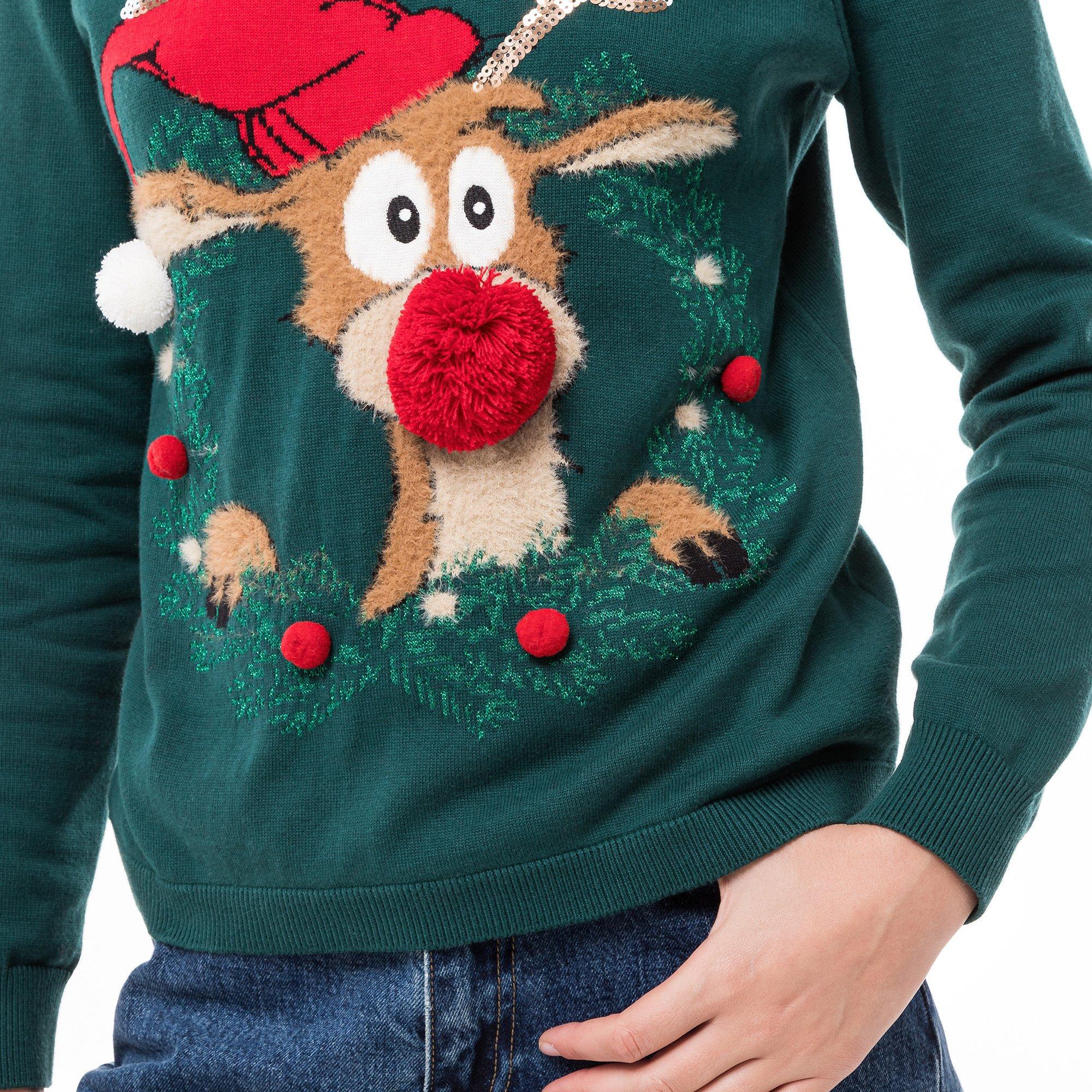 Manor Woman UGLY SWEATER Pullover, Rundhals, langarm 