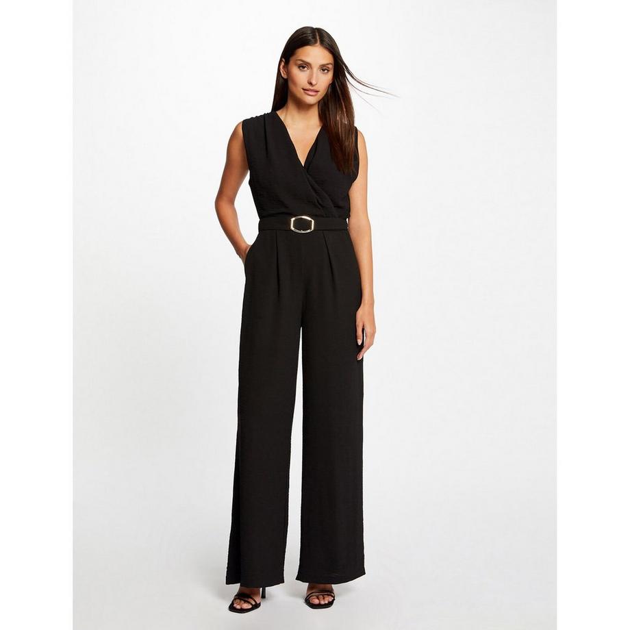 MORGAN Ärmelloser V-Ausschnitt Jumpsuit mit Gürtel  