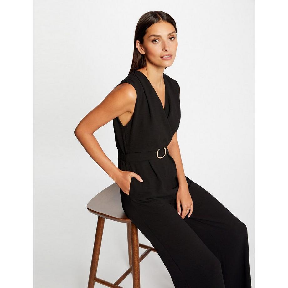 MORGAN Ärmelloser V-Ausschnitt Jumpsuit mit Gürtel  