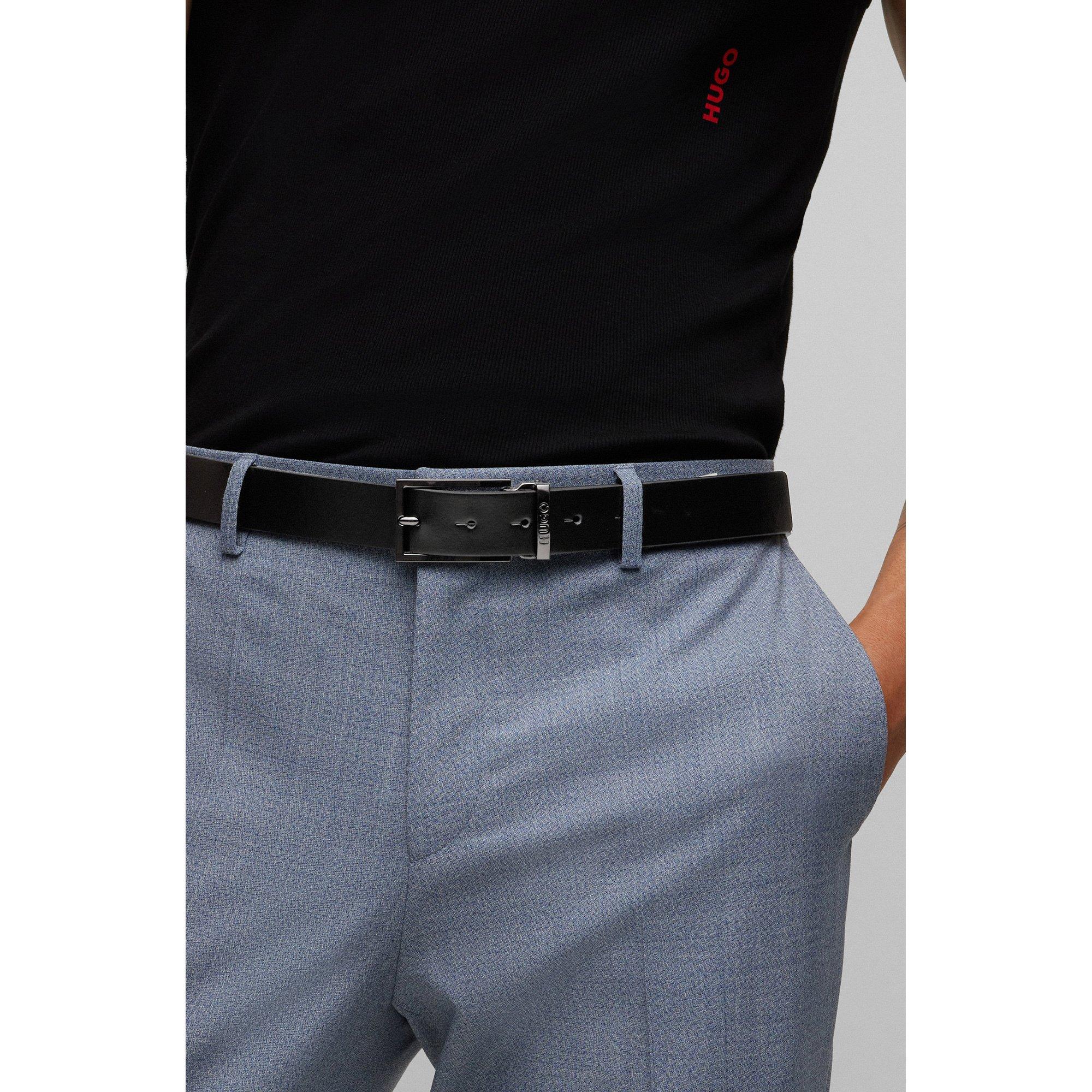 HUGO Geffi Set Cintura Reversibile in Pelle  