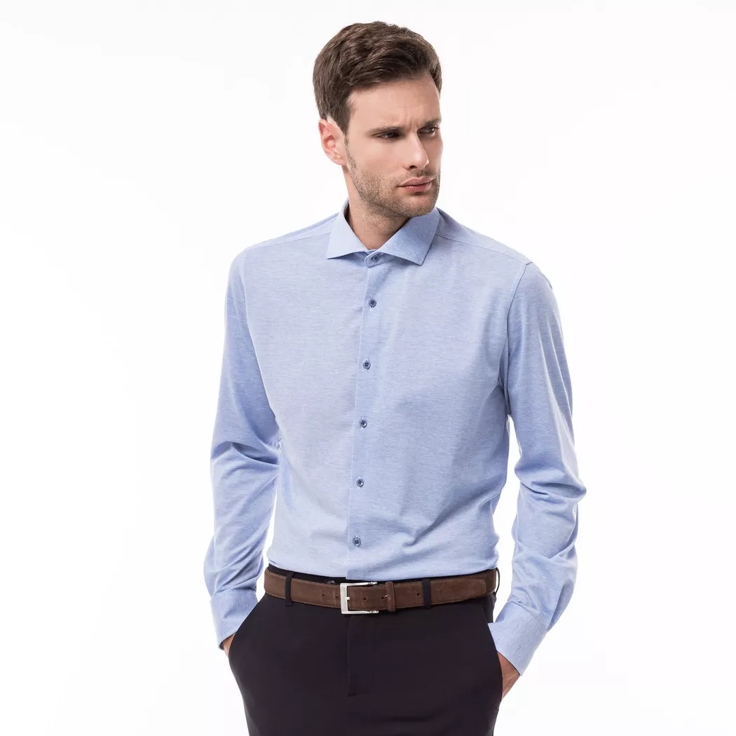 Manor Man - Hemd, Modern Fit, langarm, für Herren, Hellblau, Größe L