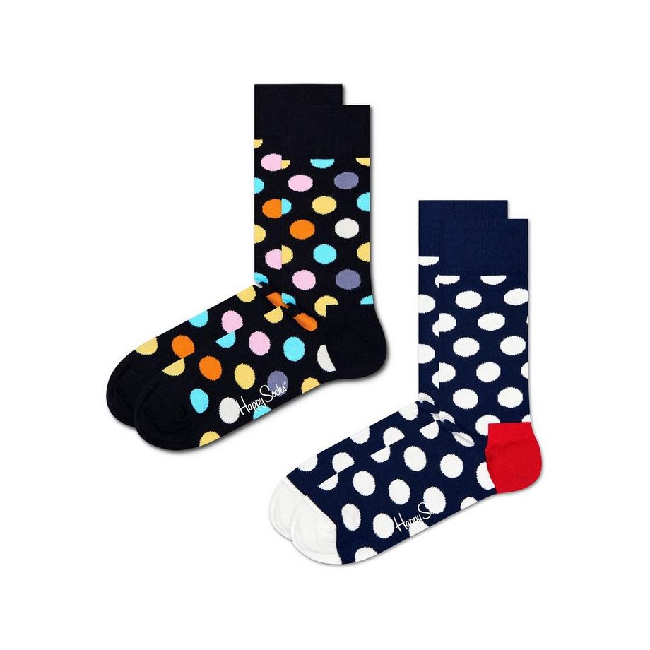 Happy Socks Classic Big Dot Pack Duo Chaussettes Hauteur Mollet  