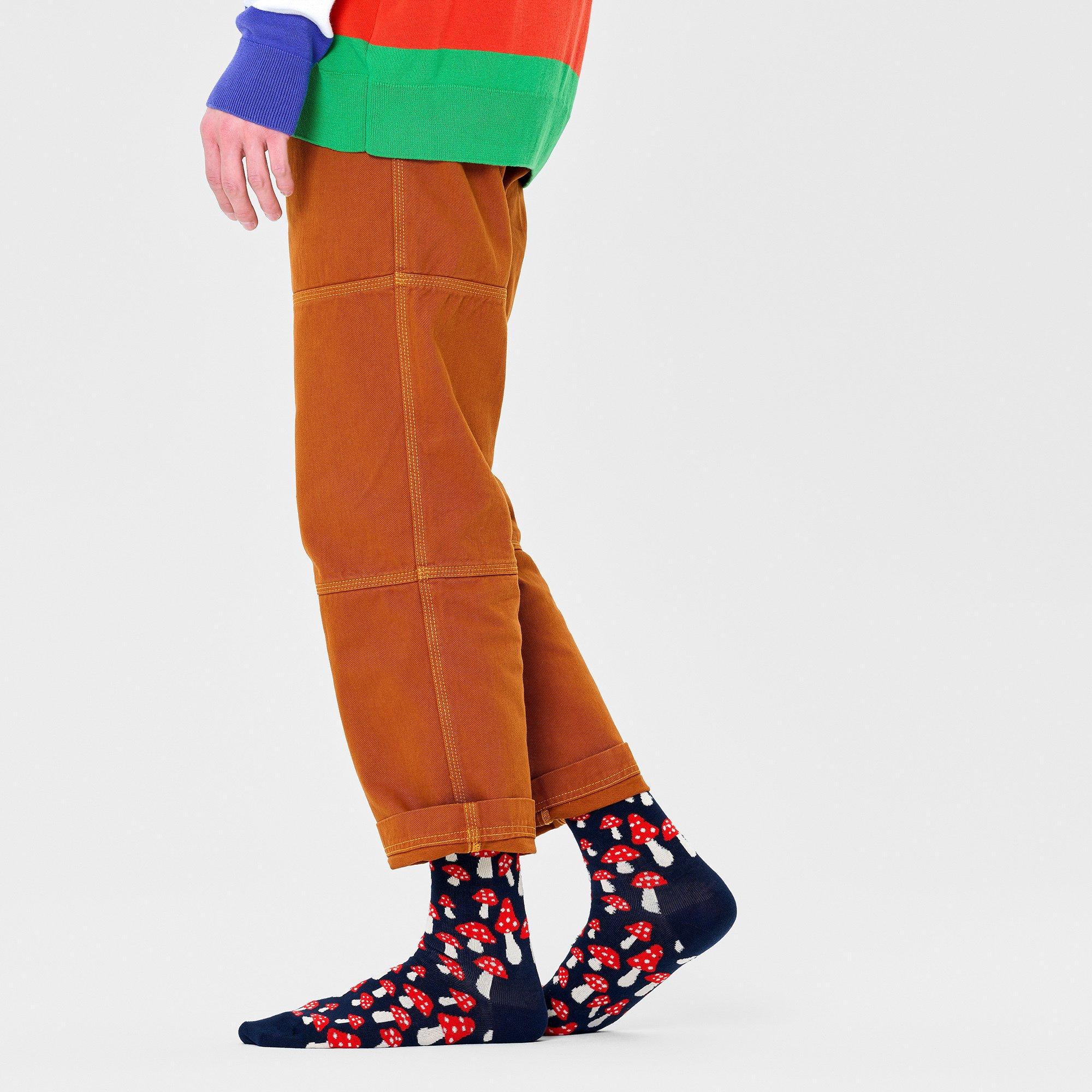 Happy Socks Mushroom Wadenlange Socken  