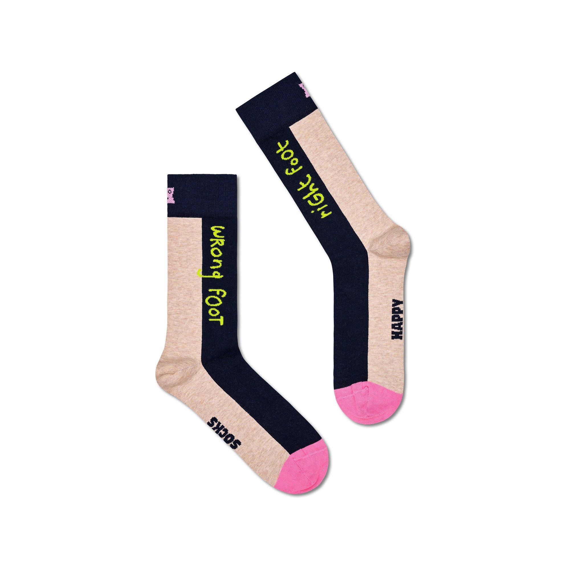Happy Socks Right Wrong Sock Chaussettes hauteur mollet 