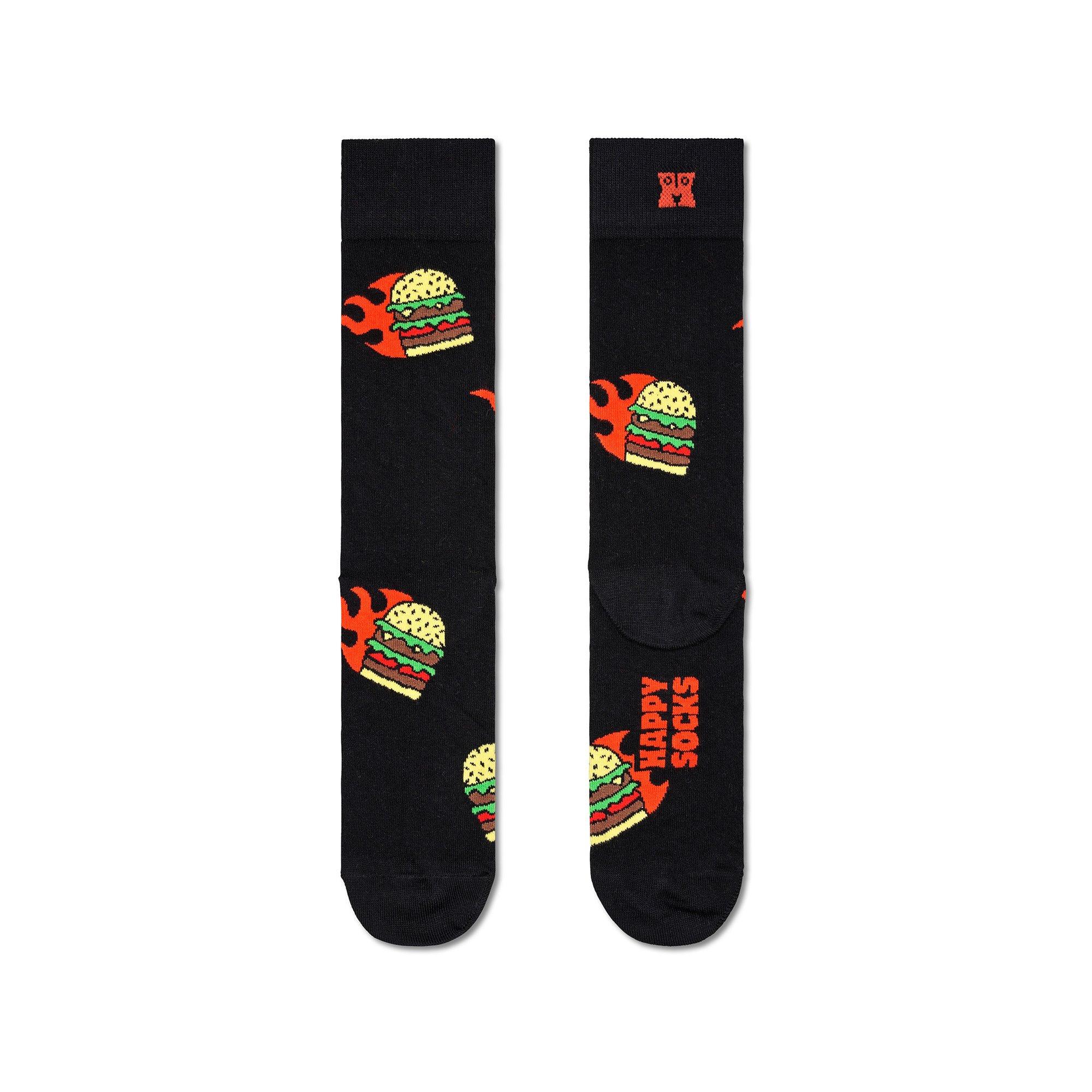 Happy Socks Flaming Burger Sock Wadenlange Socken 