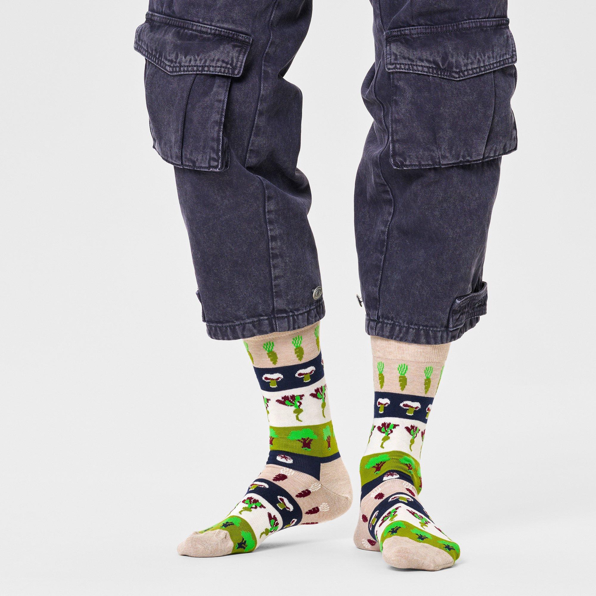 Happy Socks Veggie Stripe Sock Chaussettes hauteur mollet 