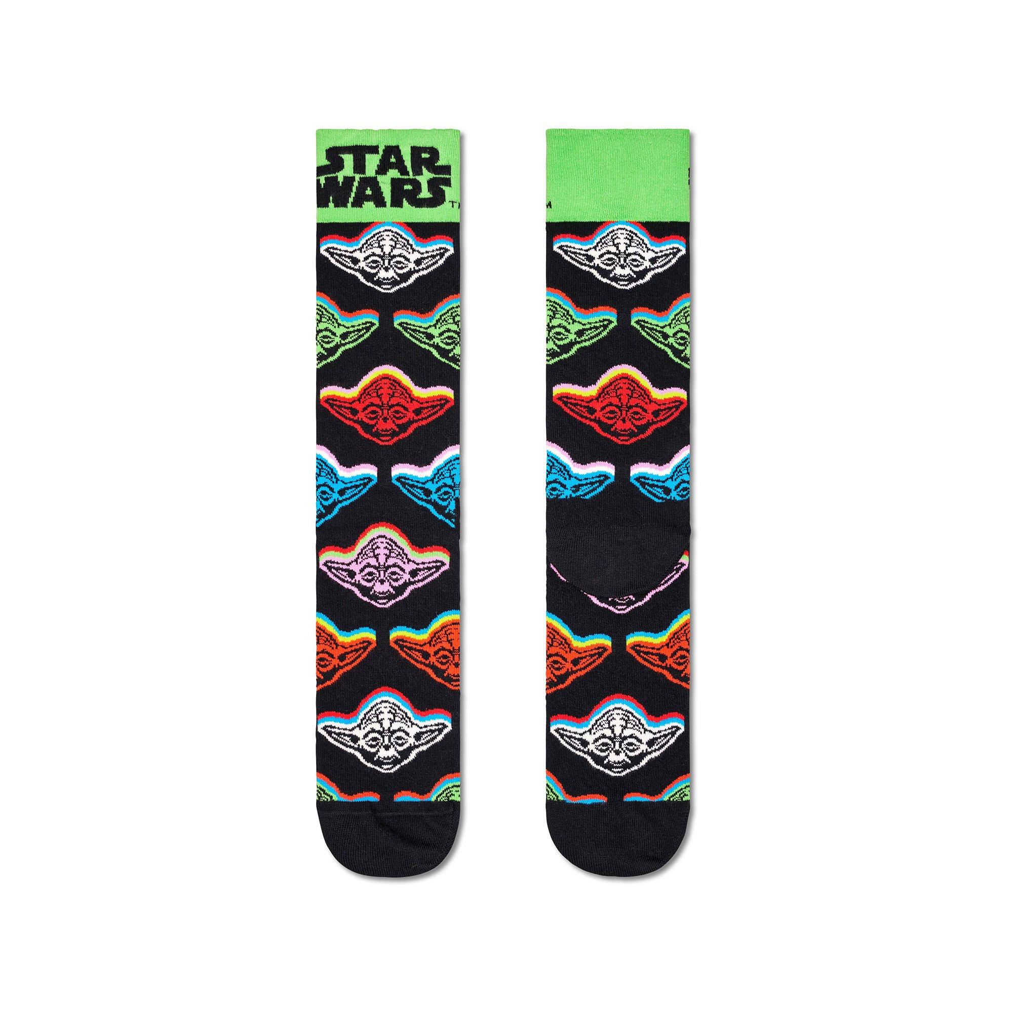 Chaussettes Happy Socks Star Wars Holiday Grogu - Collection De Noël - Tissu 83% Coton, 17% Polyamide - Talon Et Orteils Renforcés