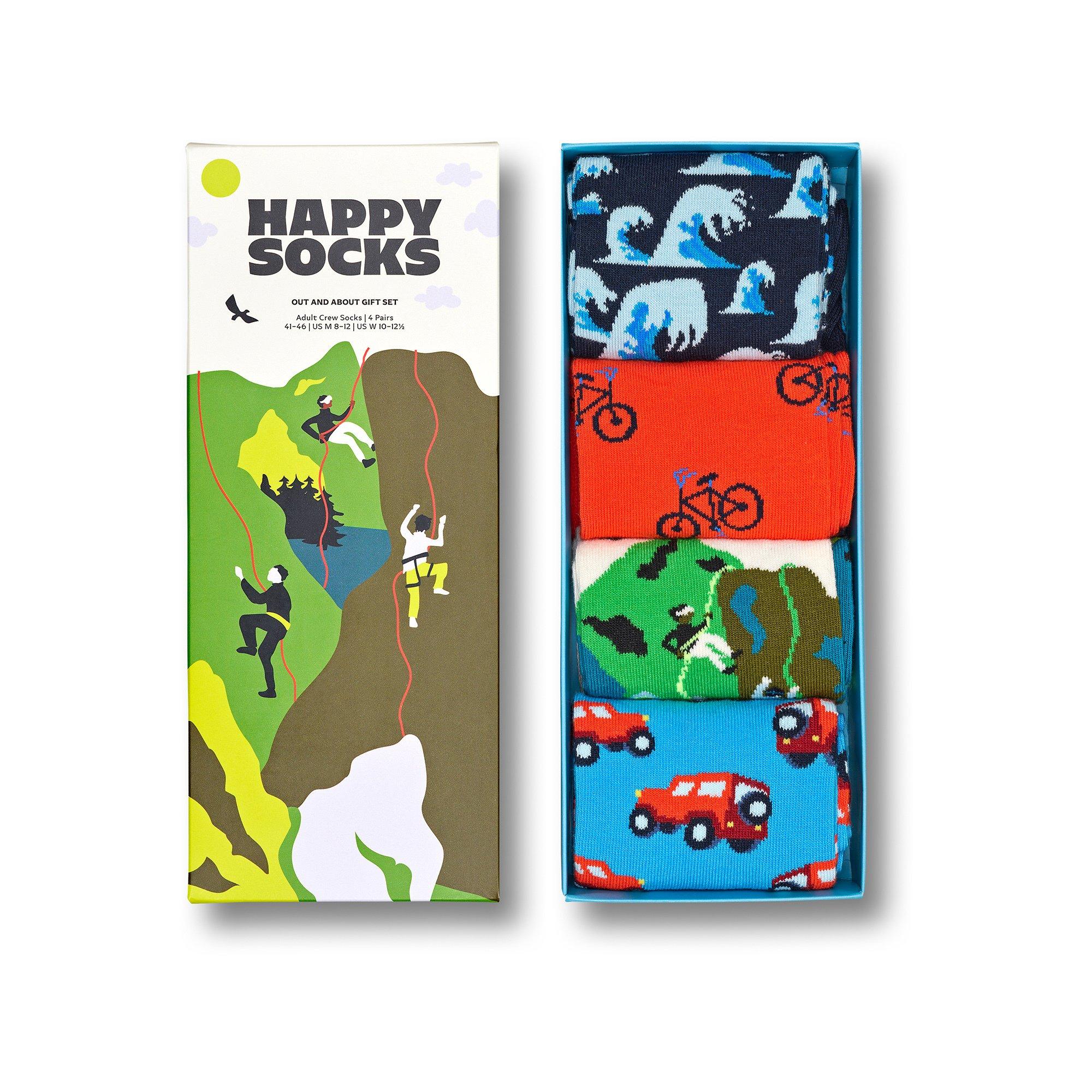 Happy Socks 4-Pack Out And About Socks Gift Set Wadenlange Socken 