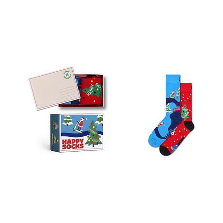 Happy Socks 2-Pack Happy Holidays Socks Gift Set Calze, multi-pack 