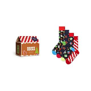 Happy Socks 4-Pack Gingerbread House Socks Gift Set Calze, multi-pack 