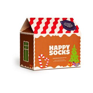 Happy Socks 4-Pack Gingerbread House Socks Gift Set Multipack, Socken 