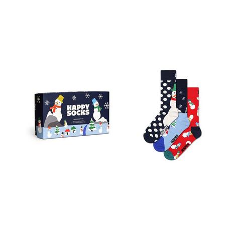 Happy Socks 3-Pack Snowman Socks Gift Set Multipack, Socken 