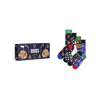 Happy Socks 4-Pack Gingerbread Socks Gift Set Calze, multi-pack 