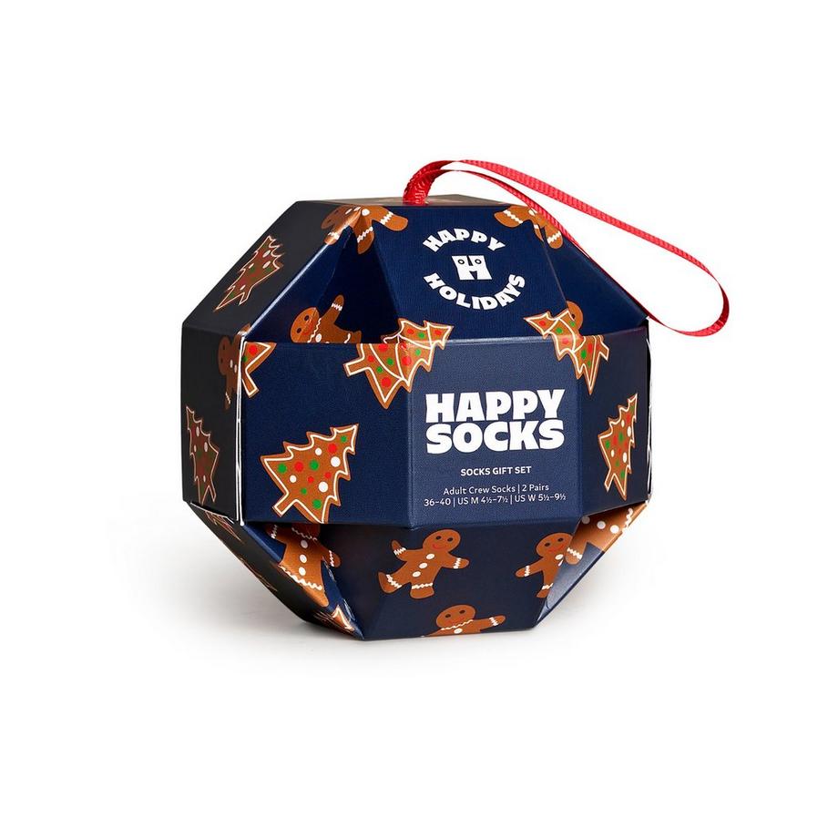 Happy Socks Gingerbread Cookies Chaussettes Hauteur Mollet Coffret Cadeau  