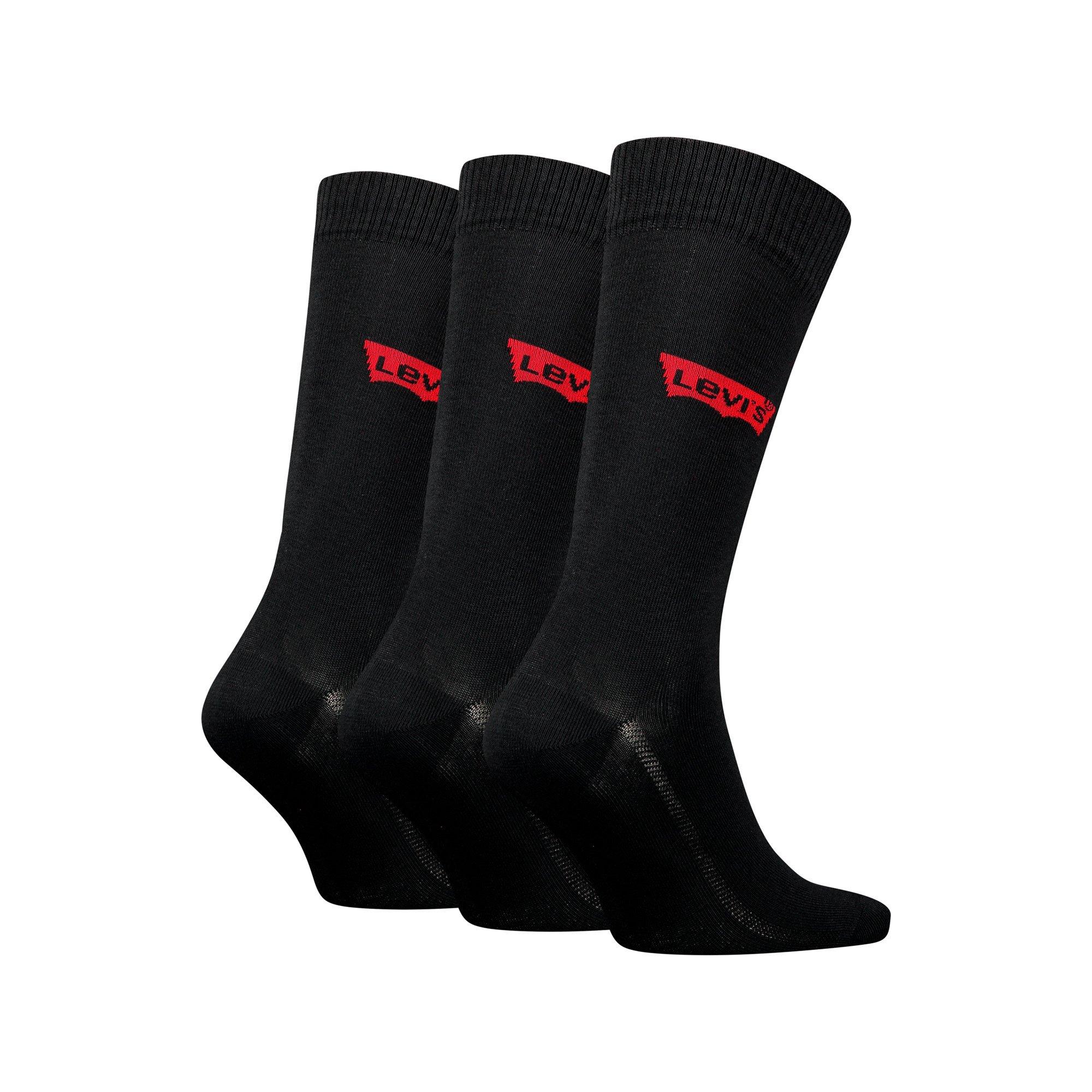 Levi's® LEVIS REGULAR CUT BATWING LOGO RECYCLED COTTON 3P Lot de 3 paires de chaussettes, hauteur mollet 