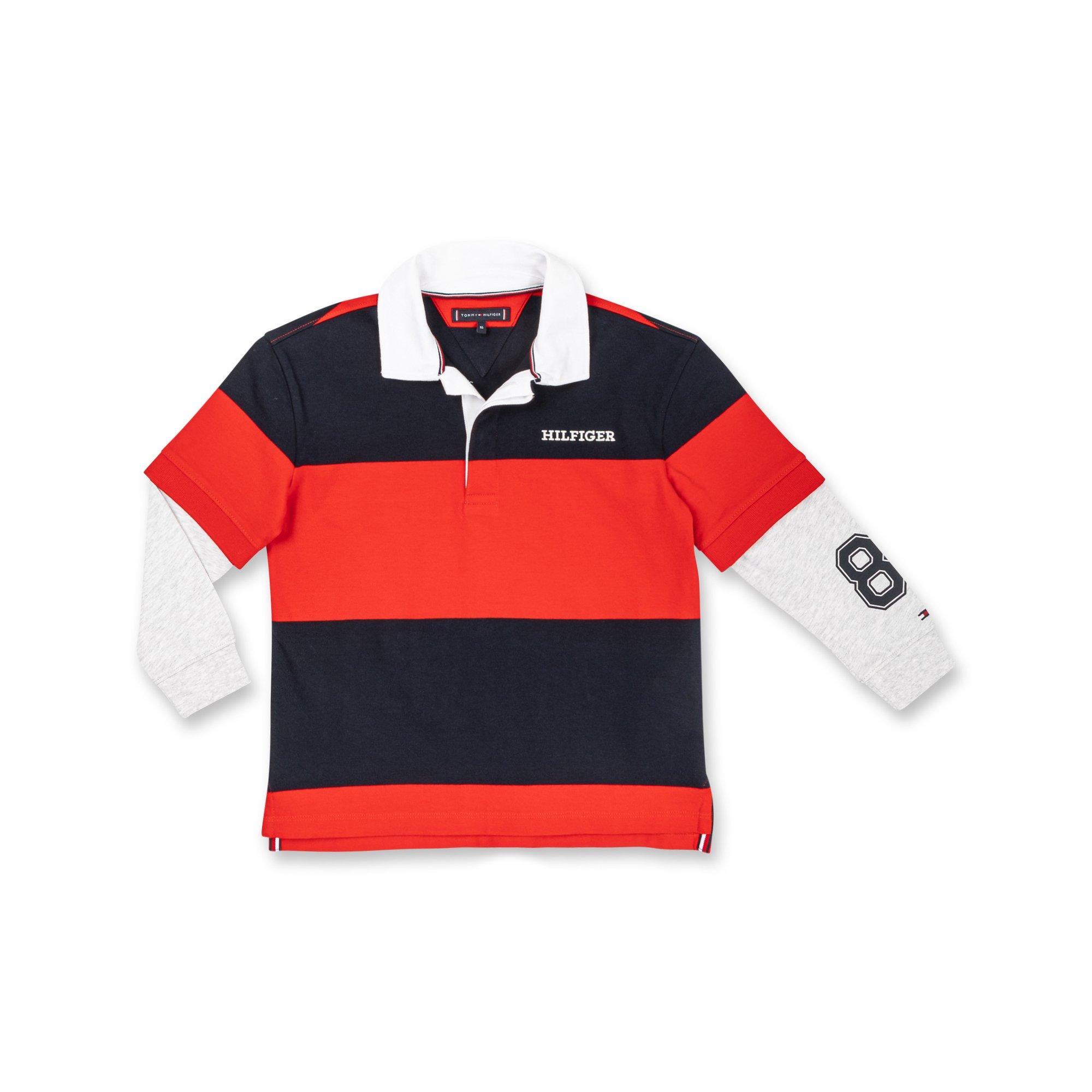 Image of Poloshirt, Langarm Jungen Rot 4A